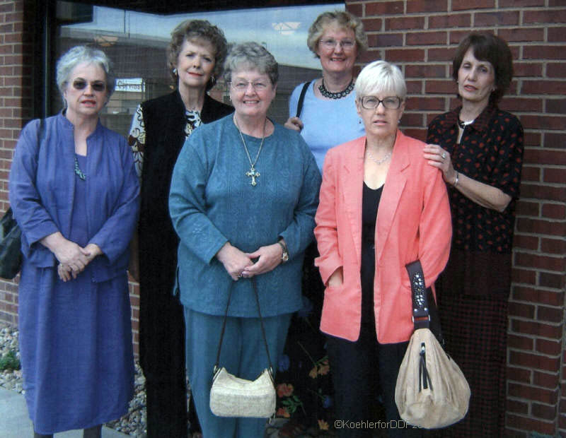 Patty Weigand Loven, Sharline Rowe Leslie, Sandra Tillotson Koehler, Karen Guthals May, Jan Stauder Fenimore, Judy Stauder Baker