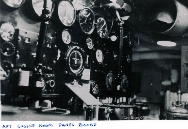 USS Dennis DE405, aft engine room panel board