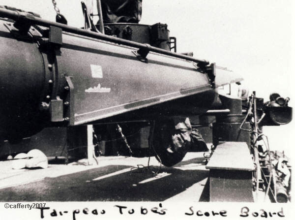 USS Dennis Score Board for Torpedos